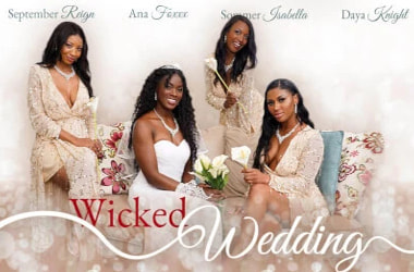 Wicked Wedding - Ebony Lesbian and MFFFF Orgy